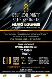 Miss Caribbean UK Reunion Party