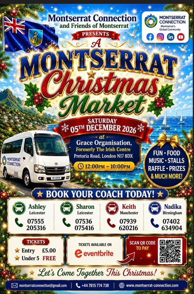 Montserrat Christmas Market 2026 Flyer Montserrat Christmas Market 2026 Flyer