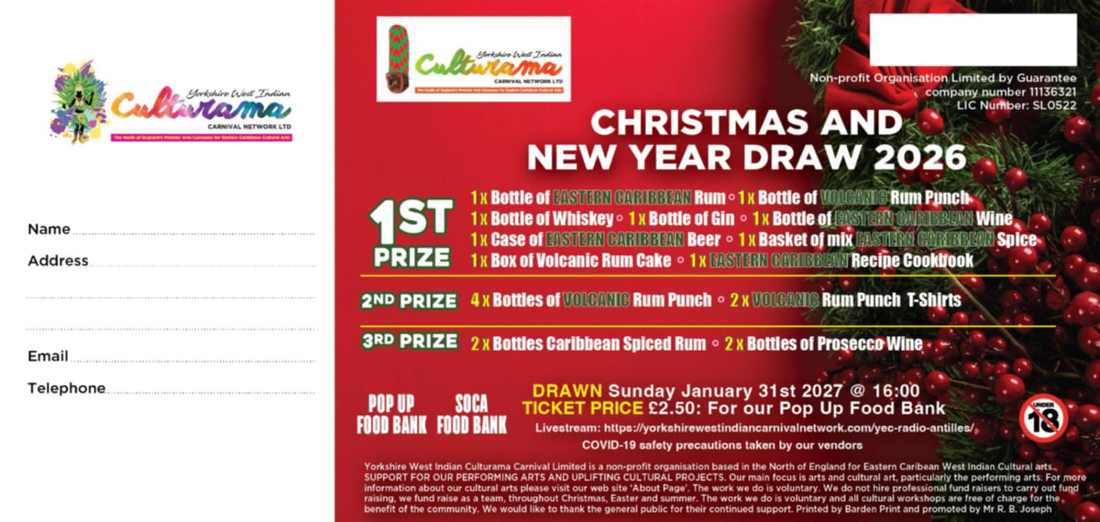 YWICN Christmas 2026 Raffle sample ticket YWICN Christmas 2026 Raffle sample ticket